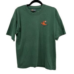 Kiwi‎ Country T Shirt Medium The Funky Fish Baylys Beach New Zealand Green
